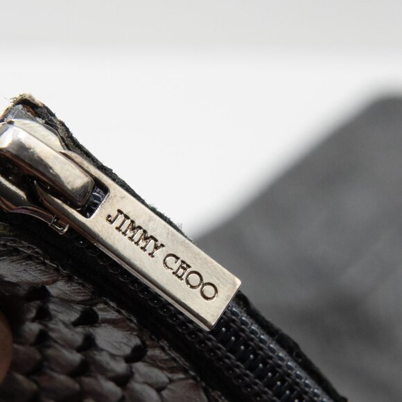 Jimmy Choo Snakeskin Mid-Calf Boots Pointed Toe Stiletto Heel Silver Size 40.5 - Picture 7 of 14